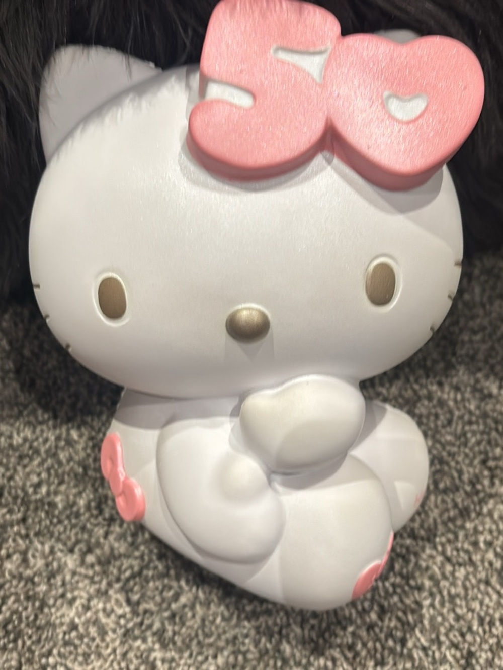 Hello Kitty White Figure with Pink Bow and Accents
